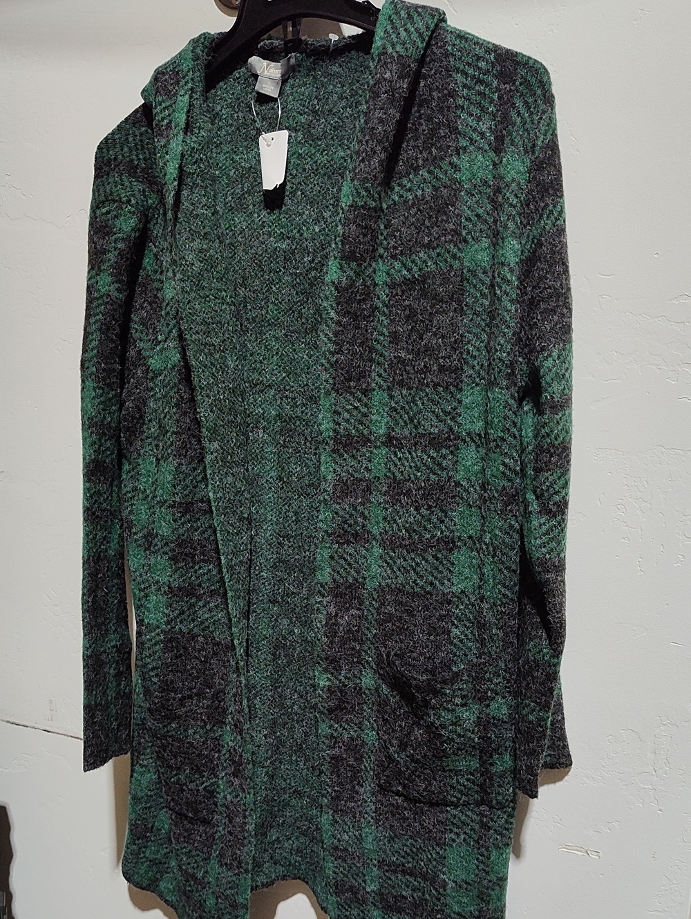 Hooded Cardigan, L, New With Tags